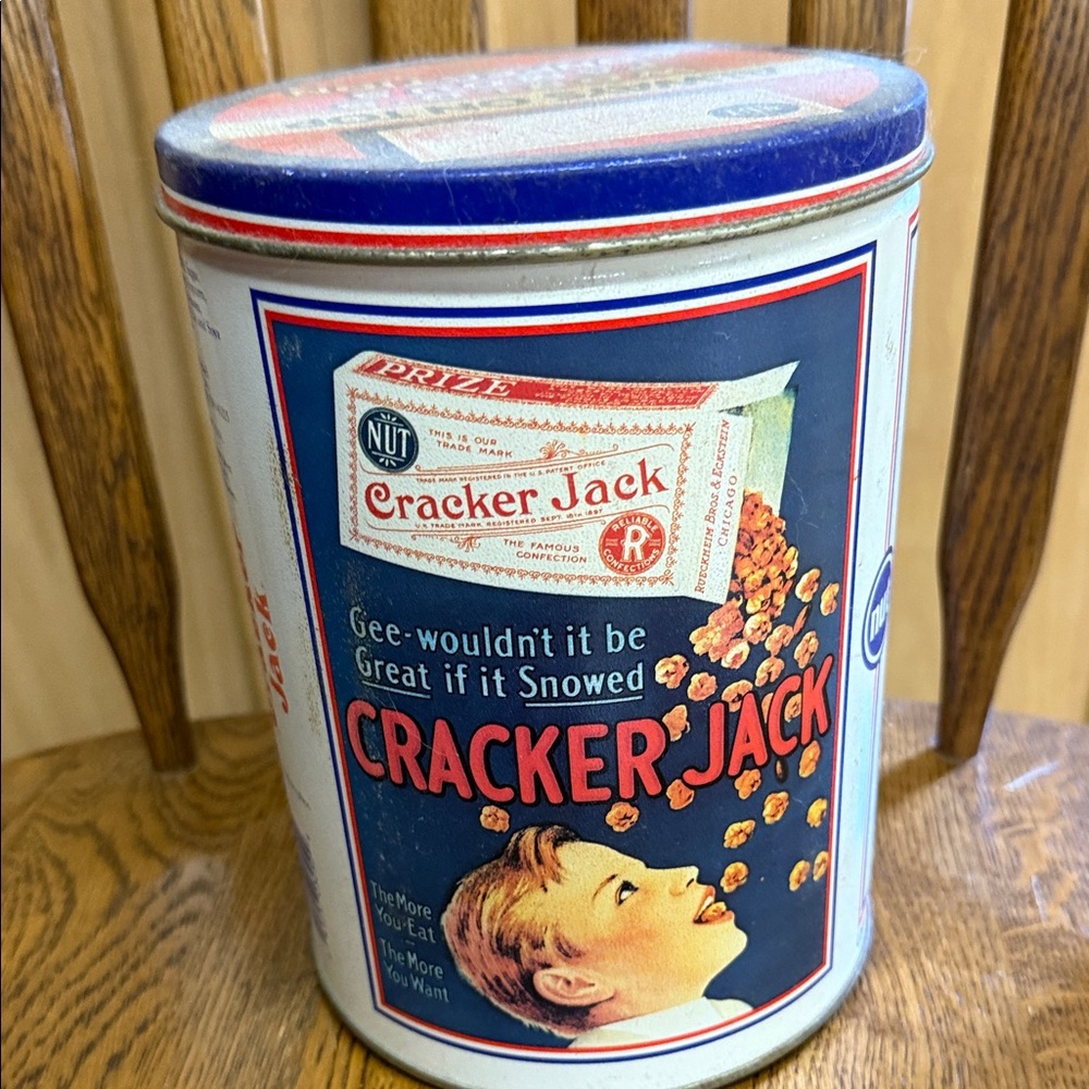 Vintage Tin Can - Red and Blue - Picture 3 of 3